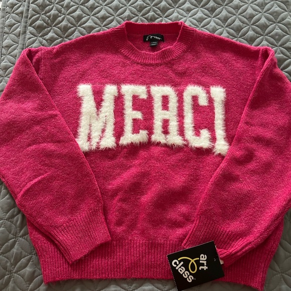 Art Class Fuchsia Merci Sweater Girls’ Size L (10/12) - Picture 1 of 3